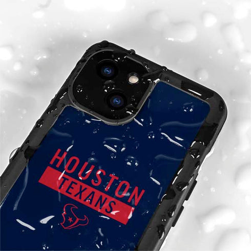NFL Houston Texans Blue Performance Series iPhone 15 Plus Waterproof Case